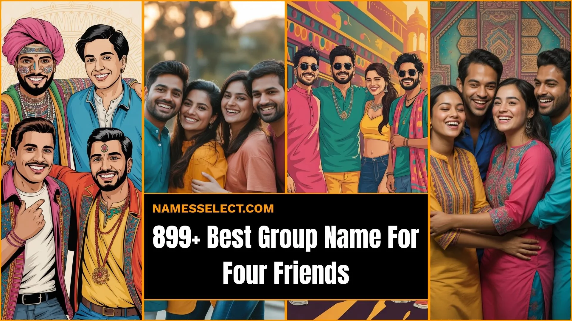899+ Best Group Name For Four Friends: Funny & Cute Ideas