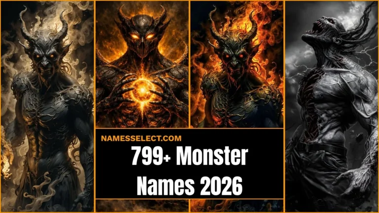 799+ Monster Names: So Powerful They Sound Absolutely Legendary